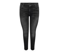 ONLY Carmakoma CARWILLY REG Skinny DNM CRO224 Noos, Negro Lavado, 42W x 32L