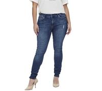 ONLY CARMAKOMA Carwilly Reg Skinny Jeans Dnm Tai Noos Vaqueros Ajustados, Medio De Mezclilla Azul, 50W x 32L para Mujer