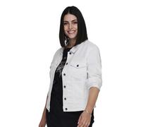 ONLY Carmakoma Chaqueta Carwespa Ls Jacket White DNM Noos, Blanco, 50