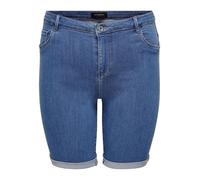 ONLY Carmakoma Long Shorts Carthunder Life Reg-Pantalones Cortos Largos Dnm Noos, Denim Azul Medio, 42 para Mujer