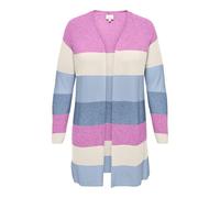 ONLY Carmakoma KNT Caratija L/S Cardigan de Rayas para Mujer Caratija L/S Stripe Cardigan KNT (1 Unidad), Rosa Fucsia., L