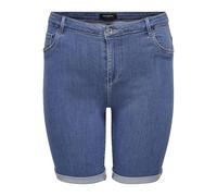 ONLY Carmakoma Long Shorts Carthunder Life Reg-Pantalones Cortos Largos Dnm Noos, Denim Azul Medio, 42 para Mujer