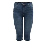 ONLY Carmakoma Mujer Caraugusta Life HW Skinny Knickers MBD Pantalones Cortos Not Applicable, Medium Blue Denim, 44
