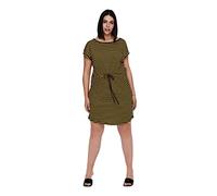 ONLY Carmakoma NOS Mujer Carapril SS Knee Dress Stripe Noos Vestido Not Applicable, Stripes: Double Yolk Yellow Black, L-50/52