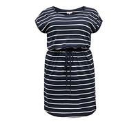 ONLY Carmakoma NOS Carapril SS Knee Dress Noos Vestido, Stripes: Primo Cloud Dancer Night Sky, L-50/52 para Mujer
