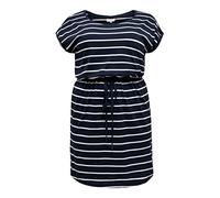 ONLY Carmakoma NOS Carapril SS Knee Dress Noos Vestido, Stripes: Primo Cloud Dancer Night Sky, M-46/48 para Mujer