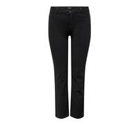 ONLY Carmakoma Pantalones Vaqueros Caraugusta HW St DNM Noos Straight-Fit, Negro, 54W / 30L