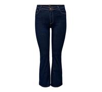 ONLY CARMAKOMA Pantalones Vaqueros Carsally HW Flared DNM BJ370 Noos para Mujer, Azul Oscuro, Talla 46/32, Dark Azul Denim, 46W x 32L