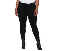ONLY CARMAKOMA Pantalones Vaqueros Carwilly Reg SK AK Raw Rea2343 Noos para Mujer, Negro, 46 W/34 L EU, Negro, 46W x 34L