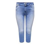 ONLY Carmakoma Pantalones Vaqueros de Corte Normal para Mujer CARWILLY MIDCAPRI REA155, Denim Light Medium Blue Denim, 48