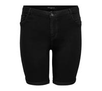 ONLY Carmakoma Pantalones Vaqueros Vaqueros Cortos para Mujer, Talla Grande, elásticos, Bermudas de Talla Grande CARTHUNDER, Negro, 46
