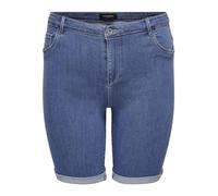 ONLY Carmakoma Pantalones Vaqueros Vaqueros Cortos para Mujer, Talla Grande, elásticos, Bermudas de Talla Grande CARTHUNDER, Denim Azul Medio, 50