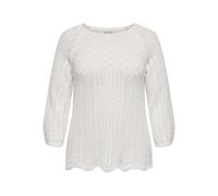 ONLY Carmakoma Carnola Life 3/4 Pullover Knt Noos Suéter pulóver, Cloud Dancer, L para Mujer