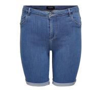 ONLY Carmakoma Pantalones Vaqueros Vaqueros Cortos para Mujer, Talla Grande, elásticos, Bermudas de Talla Grande CARTHUNDER, Denim Azul Medio, 48