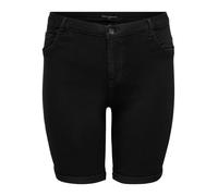 ONLY Carmakoma Pantalones Vaqueros Vaqueros Cortos para Mujer, Talla Grande, elásticos, Bermudas de Talla Grande CARTHUNDER, Negro