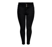 ONLY Carmakoma CARANNA HW SK ANK Jeans Black, Negro, 54W x 32L para Mujer