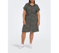 Only Carmakoma Vestido camisero midi. Negro 48