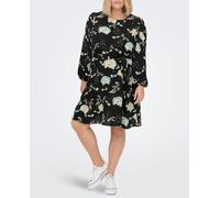 Only Carmakoma Vestido corto de manga abullonada. Negro 46