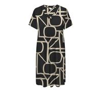 ONLY Carmakoma Vestido de Mujer Corte Normal V-Cuello Midi Vestido, Negro, M