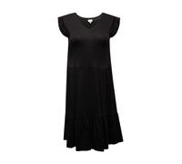 ONLY CARMAKOMA Carmay Life Cap SL Frill Dress Jrs Noos Vestido Midi, Negro, XL para Mujer