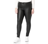 Only CARMAKOMA Women Coated Skinny Pants | Leather Optics Stretch Curvy Trousers | Large Plus Size, Color:Negro, Talla:50W / 32L