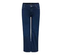 ONLY CARWILLY HW Wide Jeans CRO Noos, Dark Azul Denim, 46W x 32L