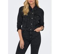 Only Cazadora de mujer denim con brillos. Negro 42 (XL)