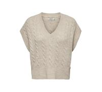 Only Chaleco Onlmelody KNT Noos suéter para Mujer, Avena/Detalle: Melange., S