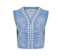 ONLY Chaleco 'ONLNoella' azul denim / blanco M azul denim / blanco