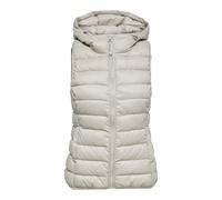 ONLY ONLNEWTAHOE Hood Waistcoat OTW Noos Chaleco Acolchado, Gris (Pumice Stone), XS Mujeres
