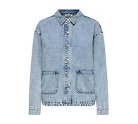 ONLY Onlferbie Ls DNM Shacket Gua Noos, Mezclilla De Color Azul Claro, S