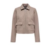 ONLY Onlvela Zip Short Jacket Otw Onlvela Otw - Chaqueta corta con cremallera para mujer (1 unidad), Gris pardo., XS