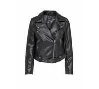 ONLY Chaqueta de piel sintética para mujer Vera, Negro, M