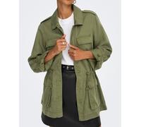 Only Chaqueta tipo utility de mujer con bolsillos. Verde pardo 36 (S)