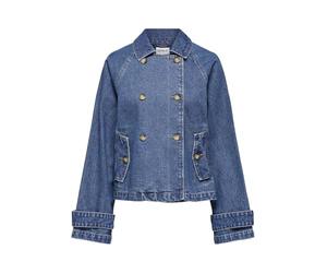 ONLY Chaqueta vaquera para mujer ONLAPRIL, Medio De Mezclilla Azul, L