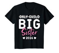 Only Child Big Sister 2026, ascendido a hermana mayor 2026 Camiseta