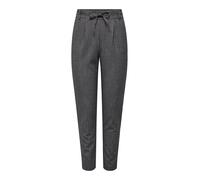 ONLY Classic Trousers ONLPOPTRASH-Elise Mid Waist Regular Fit Classic Trousers Dark Grey Melange M 32 Dark Grey Melange