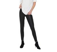 ONLY Coated Leggings Polainas, Black, M para Mujer