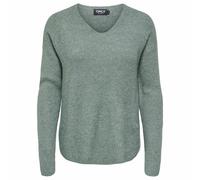 ONLY Damen Jersey Chaqueta Punto ONLCAMILLA V-Neck Casual, Verde Claro-Beige