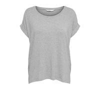 Only Damen Onlmoster S/S O-Neck Top Noos Jrs Light Grey Melange Xl