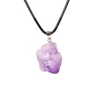 Only faith Colgante de Piedra Amatista En bruto 100% Natural Genuina Sin Pulir Natural Mineral Cristal Curativo Meditación (Amatista Pequeño)