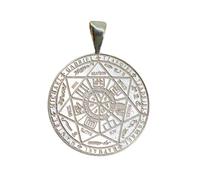 Only faith Colgantes Esotéricos de Plata de ley 925, Sello de 7 Arcángeles y Cruz Egipcia con Ojo de Horus, 3 cm (Sello de los 7 Arcangeles)