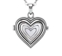 Only faith Collar Llamador de Angeles Mujer Embarazada Arcageles Angel de la guarda Chapado en Plata Regalo para Futuras Mamás (Corazón, Blanco (Arcángel Gabriel))