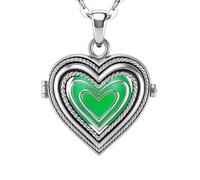 Only faith Collar Llamador de Angeles Mujer Embarazada Arcageles Angel de la guarda Chapado en Plata Regalo para Futuras Mamás (Corazón, Verde (Arcángel Rafael))