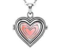 Only faith Collar Llamador de Angeles Mujer Embarazada Arcageles Angel de la guarda Chapado en Plata Regalo para Futuras Mamás (Corazón, Rosa (Arcángel Chamuel))