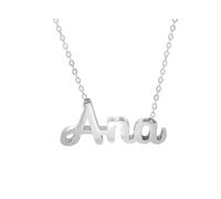 Only faith Collar para mujer con nombre personalizado Acero inoxidable con caja de regalo original Cadena colgante joya personalizada especial para amigas, novios (Ana-Plateado)