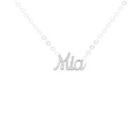 Only faith Collar para mujer con nombre personalizado Acero inoxidable con caja de regalo original Cadena colgante joya personalizada especial para amigas, novios (Mia - Plateado)