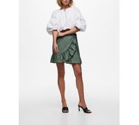 Only Falda corta fluida. Verde pardo 36 (S)