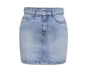 ONLY Falda de Mezclilla para Mujer con Botones y presillas para cinturón diseño clásico, Color:Azul Claro, Talla:L