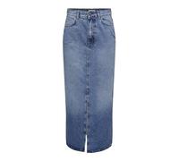 Only Falda de Mezclilla para Mujer Falda Larga de Cintura Media, Medio De Mezclilla Azul, S
